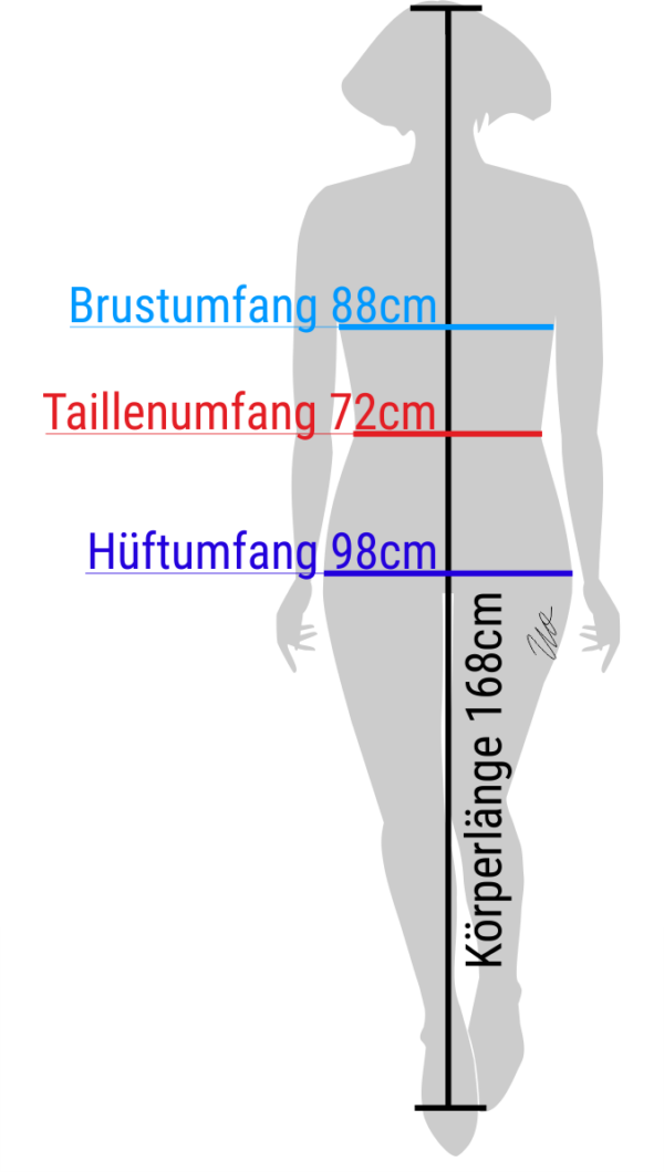 Standardfigurine mit Körpermaßen der Konfektionsgröße 38